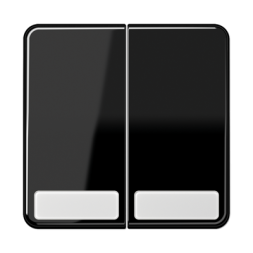 Клавиша Jung CD серия Черная 2-я с полем для надписи CD595NASW