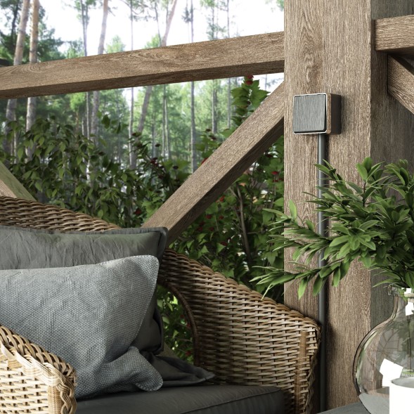 Выключатель одноклавишный влагозащищенный Gallant графит рифленый Werkel W5010204