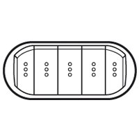 Клавиша Legrand Celiane Титан выключателя 5-клав индикация 068320