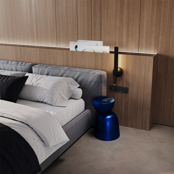 Розетка встраиваемая VOLTUM S70 с заземлением и защитными шторками, 16А, с USB, A+A, (черный матовый