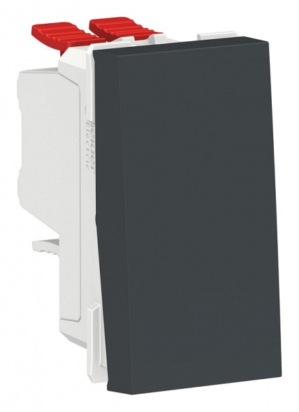 Переключатель Schneider Electric Unica Modular Антрацит 1-клавишный, перекрест, сх. 7 10 AX, 250В NU310554