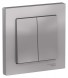 Двухклавишный выключатель Schneider Electric Atlasdesign Алюминий сх.5, 10АХ, в сборе ATN000352