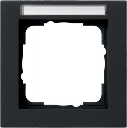 Рамка Gira E2 Черный матовый установочная 1-постовая 109109