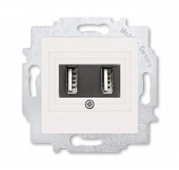 USB зарядка ABB Levit жемчуг двойная 2CHH290040A6068 5014H-A00040 68W