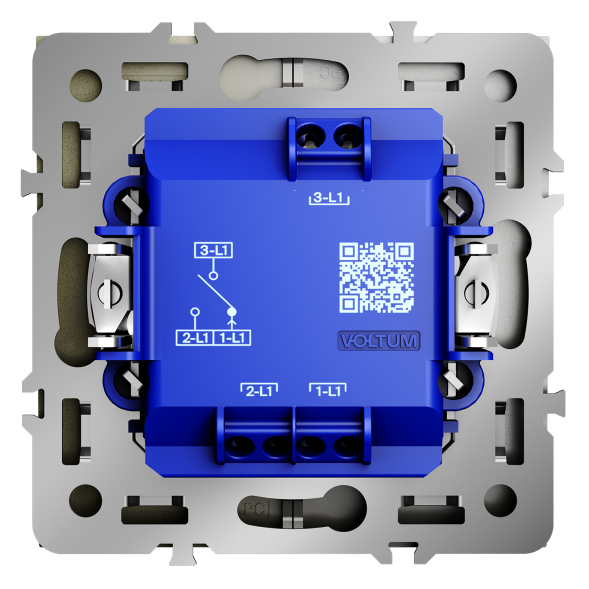 Выключатель встраиваемый VOLTUM S70 для жалюзи 10А, (шелк)