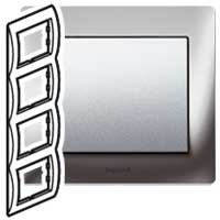 Рамка Legrand Galea Life Хром 4 поста вертикальная 771938