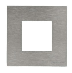 Рамка ABB Zenit Натуральная сталь 1 пост 2CLA227100N4001 N2271 OX