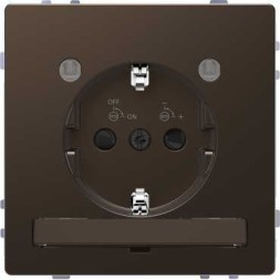Розетка Merten D-Life мокко 16а с з/к и led модулем MTN2304-6052