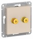 Аудиорозетка двойная Schneider Electric Atlasdesign Бежевый ATN000287