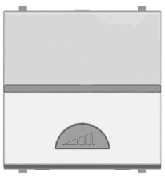 Механизм светорегулятора ABB Zenit серебристый универсального электронного клавишного 60-500 Вт двухмодульный 2CLA226010N1301 N2260.1 PL