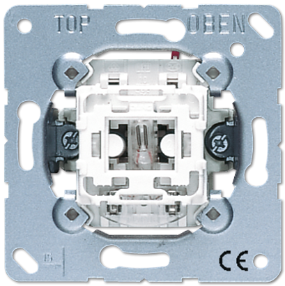 Переключатель Jung SL серия 1-клавишный возм контрольной подсветки, с N-клеммой 506KOU