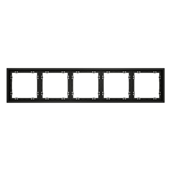 Рамка пластиковая VOLTUM S70 на 5 постов, (черный матовый)