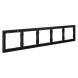 Рамка пластиковая VOLTUM S70 на 5 постов, (черный матовый)