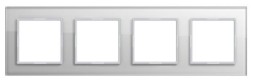 Рамка Jung A Creation Белое стекло 4 поста AC584GLWW
