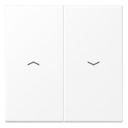 Клавиша для двухклавишных балансирных выключателей с символами &quot;стрелки&quot;. дюропласт. белый матовы Jung LS серия LS995PWWM