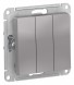Трехклавишный Выключатель Schneider Electric Atlasdesign Алюминий сх.1+1+1, 10АХ, механизм ATN000331