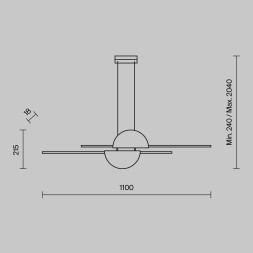 Подвесной светильник Maytoni MOD179PL-L26BS4K