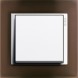Рамка Gira Event Темно-коричневый / Белый 1 пост 0211331