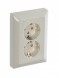 Розетка ABB Basic 55 слоновая кость SCHUKO 16А 250В двойная 2CKA002014A1463 20-02 EUJ-92-507