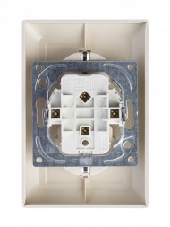 Розетка ABB Basic 55 слоновая кость SCHUKO 16А 250В двойная 2CKA002014A1463 20-02 EUJ-92-507