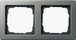 Рамка Gira E22 Сталь Edelstahl 21 2 поста 021221