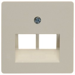 Накладка на розетку информационную Berker скрытый монтаж бежевый Modul 2 146902