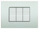 Рамка Bticino LivingLight Air Белый жемчуг 3 модуля LNC4803PR