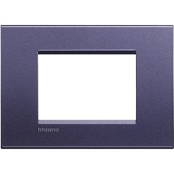 Рамка Bticino LivingLight Квадрат Синий шелк 3 модуля LNA4803CB