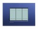 Рамка Bticino LivingLight Квадрат Синий шелк 3 модуля LNA4803CB