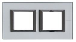 Рамка Bticino Axolute Квадрат Кристалл 2+2 модуля HA4802M2HVKA