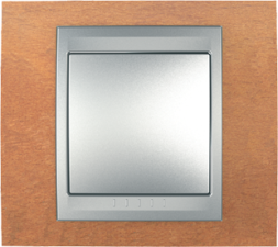 Рамка Schneider Electric Unica Top Вишня / Алюминий 1 пост MGU66.002.0M2