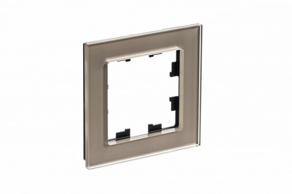 Рамка Schneider Electric Atlasdesign одинарная Nature шампань стекло ATN320501