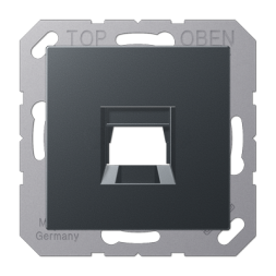 Крышка Jung A серия матовый антрацит для модульных гнёзд UMA-CAT6A, 1-ная A1569-1WEANM