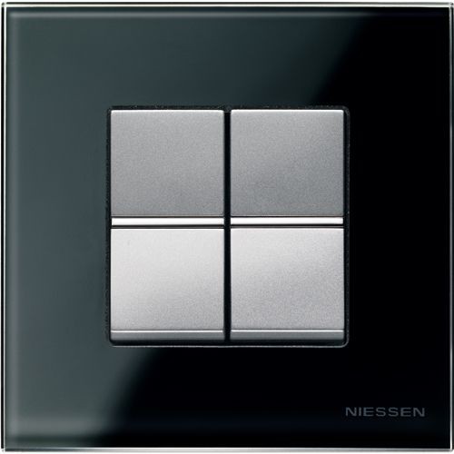 Рамка ABB Zenit Черное стекло 1 пост 2CLA227100N3101 N2271 CN