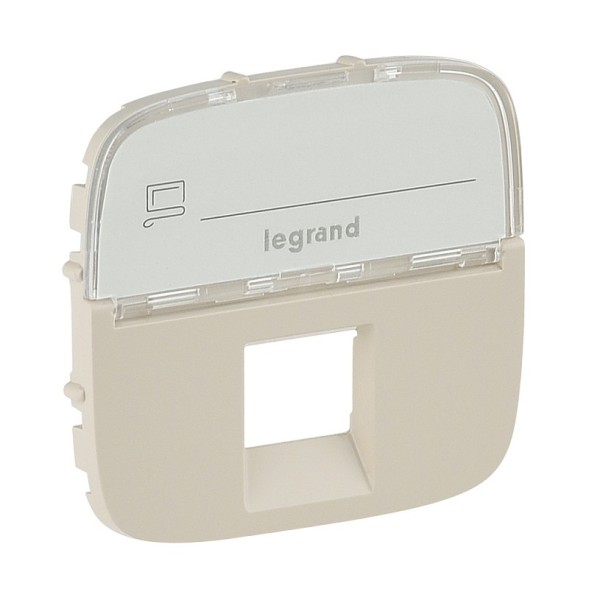 Лицевая панель Legrand Valena ALLURE Слоновая кость для 1очных розеток телефонных/информационных с держателем маркировки 755476