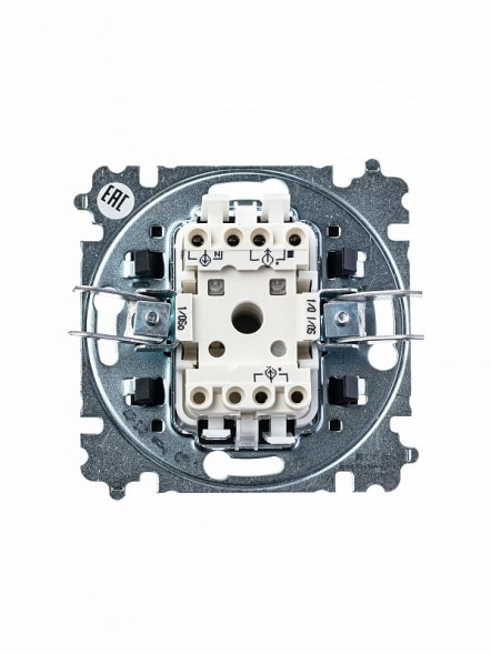 Выключатель ABB Levit серебро / дымчатый чёрный кнопочный одноклавишный 2CHH599145A6070 3559H-A91445 70W