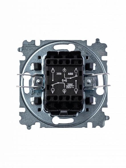 Механизм переключателя ABB Basic 55 слоновая кость одноклавишный 1-полюсного переключателя с клавишей 2CKA001012A2149 2006/6 UC-92-507