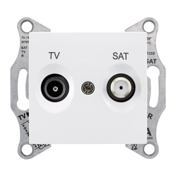 TV\SAT розетка Schneider Electric Sedna белый оконечная SDN3401621