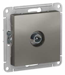 TV Розетка Schneider Electric Atlasdesign Сталь проходная 4DB, механизм ATN000992