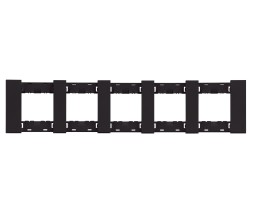 Рамка 5-ая цвет- черный матовый MEITON AA4802M5AG