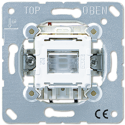 Переключатель Jung SL серия 1-клавишный возвратно-нажимной возм контрольной подсветки 506KOTU