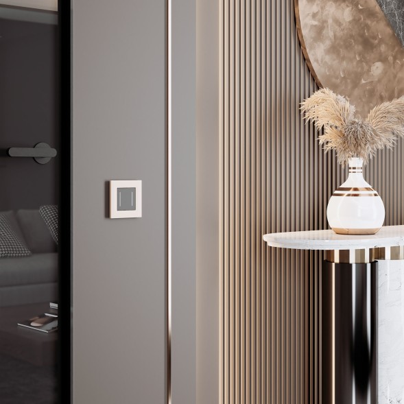 Рамка из поликарбоната на 1 пост Slab айвори софт Werkel W0012962