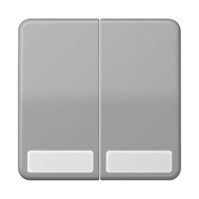 Клавиша Jung CD серия серая 2-я с полем для надписи CD595NAGR