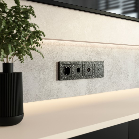 ТВ-розетка оконечная (Hammar черный) Werkel W1283008