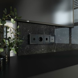 ТВ-розетка оконечная (Hammar черный) W1283008