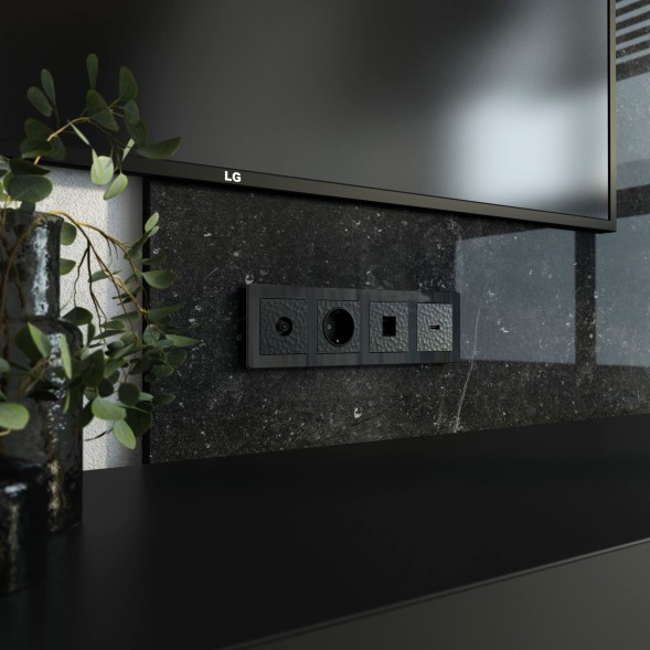 ТВ-розетка оконечная (Hammar черный) Werkel W1283008