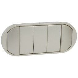 Лицевая панель Legrand Celiane титан переключателя на 2 направления с 5 Клавишми 068311