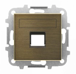 Накладка ABB Sky античная латунь на розетку информационную 2CLA851810A1201 8518.1 OE