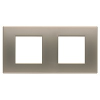 N4802/2TA LivingLight Рамка на 2+2 модуля Мягкий титан Bticino