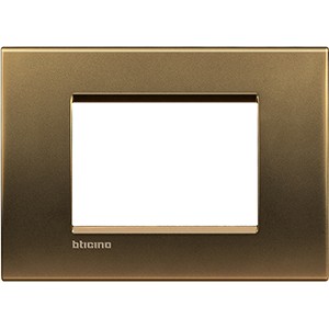 Рамка Bticino LivingLight Квадрат Бронза 3 модуля LNA4803BZ
